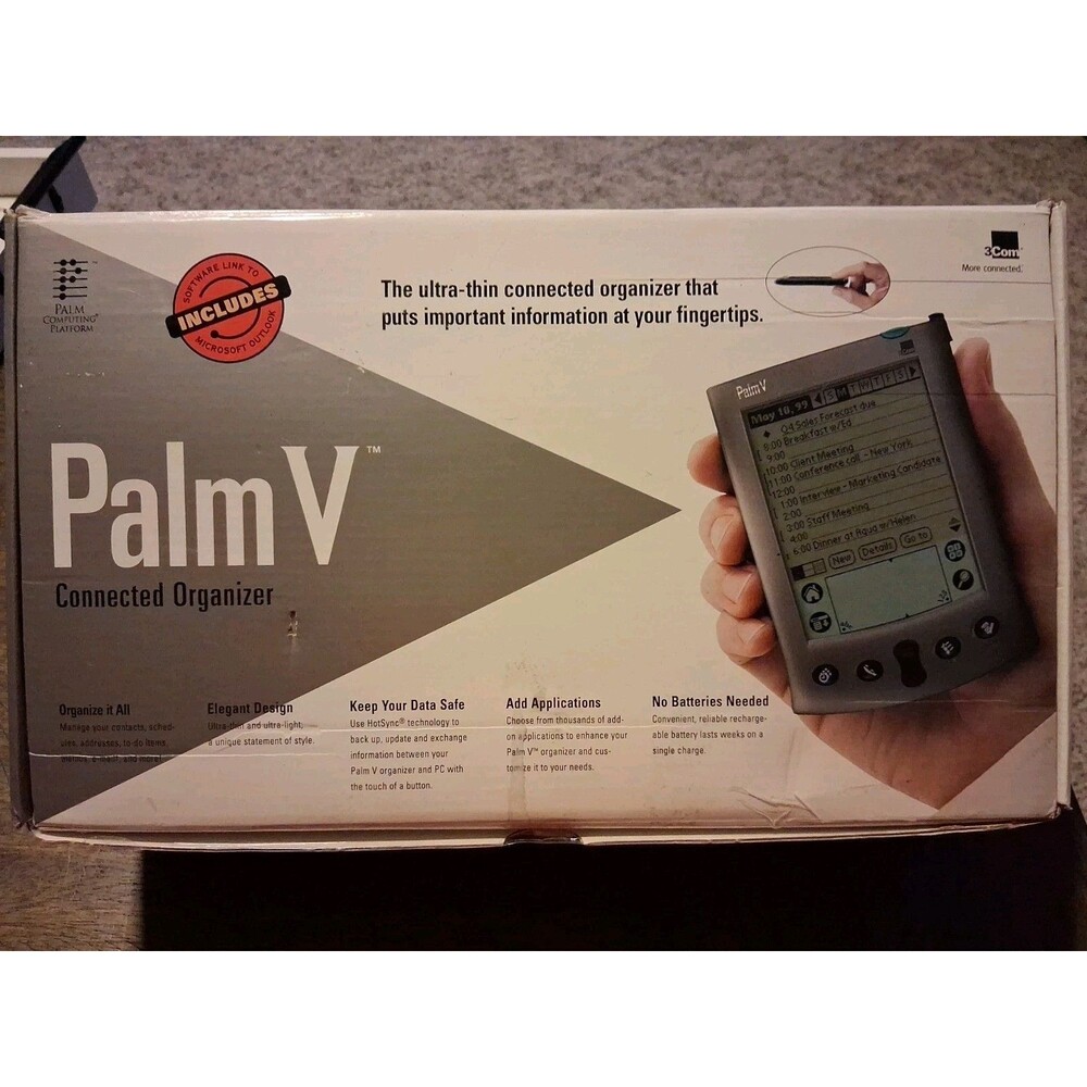 Vintage Palm V Ultra-Thin Handheld PDA Connected Organizer